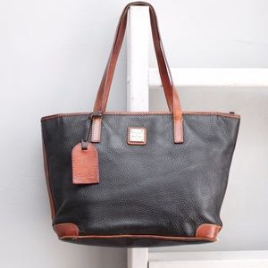Vintage Dooney & Burke Black Pebble Tote